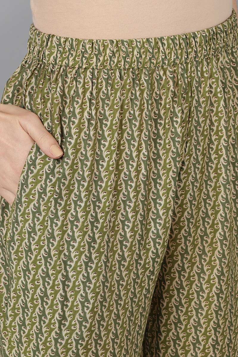 Beige Silk Blend Ethnic Motifs Anarkali Kurta Trousers With Dupatta VKSKD1664