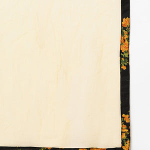 Black Rayon Blend Floral Straight Kurta Pant With Dupatta VKSKD1731