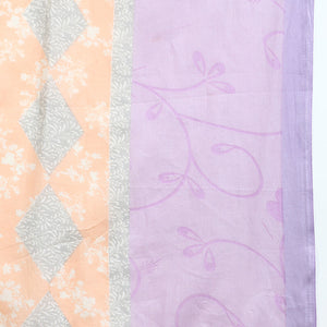 Lavender Cotton Floral Straight Suit Set VKSKD1881