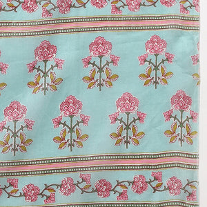 Blue Pure Cotton Printed Flared Suit Set VKSKD1968