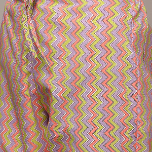 Peach Pure Cotton Printed Flared Suit Set VKSKD1974