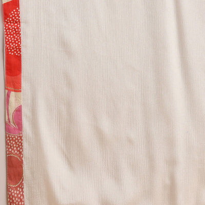 White Cotton Blend Floral Printed Straight Suit Set VKSKD2205