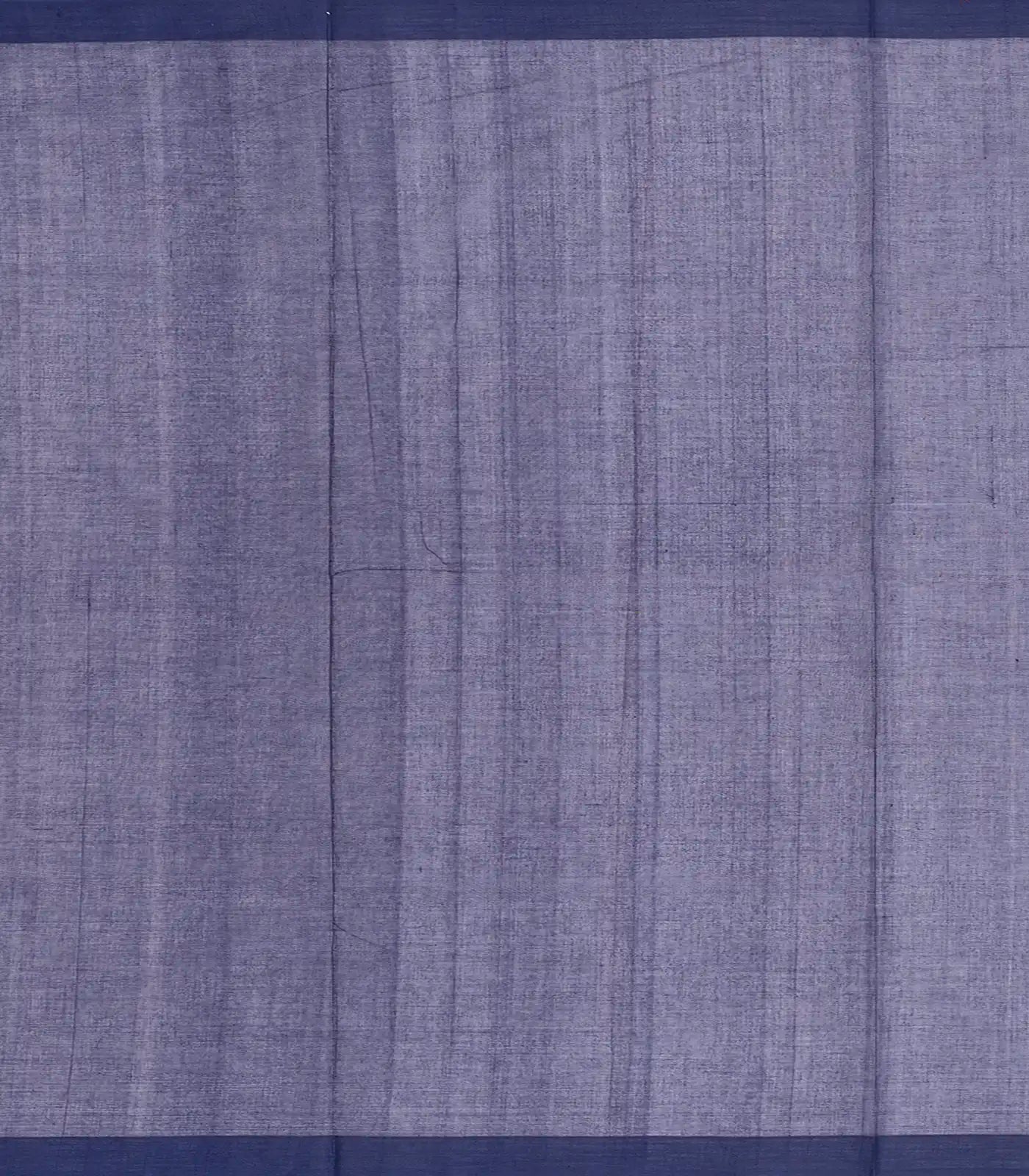 Lilac Handloom Village Cotton Saree With Floral Motifs-Lilac