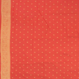 Yellow Blended Pashmina Kani Saree With Floral Motifs & Red Border-Yellow