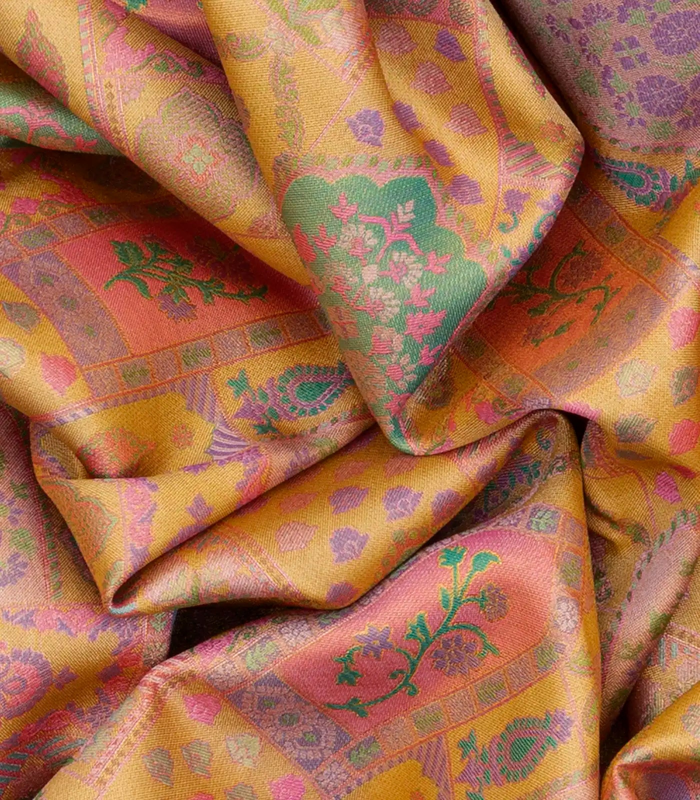 Grey Woven Viscose Tissue Saree With Meena Floral Motifs-Grey