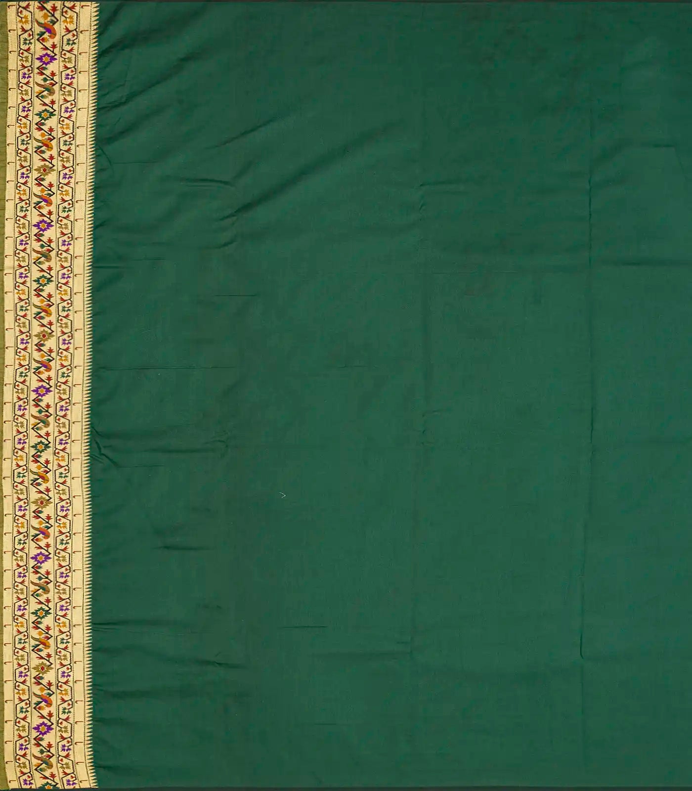 Gold Woven Viscose Tissue Saree With Chevron Motifs-Gold