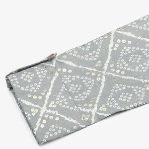 Grey Cotton Blend Bandhani Printed Straight Tunic VT1234