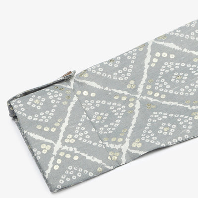 Grey Cotton Blend Bandhani Printed Straight Tunic VT1234