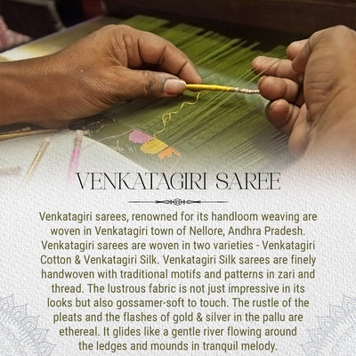 Purple South Handloom Venkatagiri Silk Saree