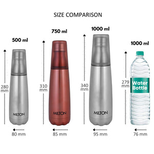 Vertex Thermosteel Bottle With Tumbler (Milton)