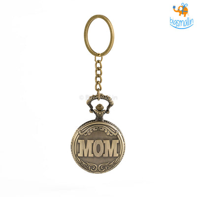 Mom Pocket Watch Keychain