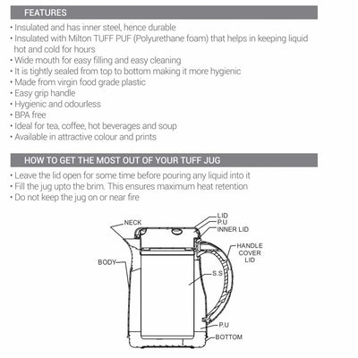 Viva Tuf Vacuum Insulated Jug (Milton)