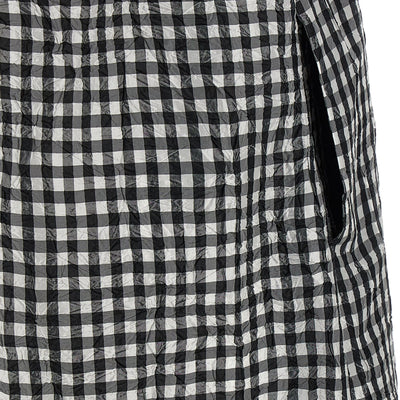 Ganni Crinkled Check Long Dress