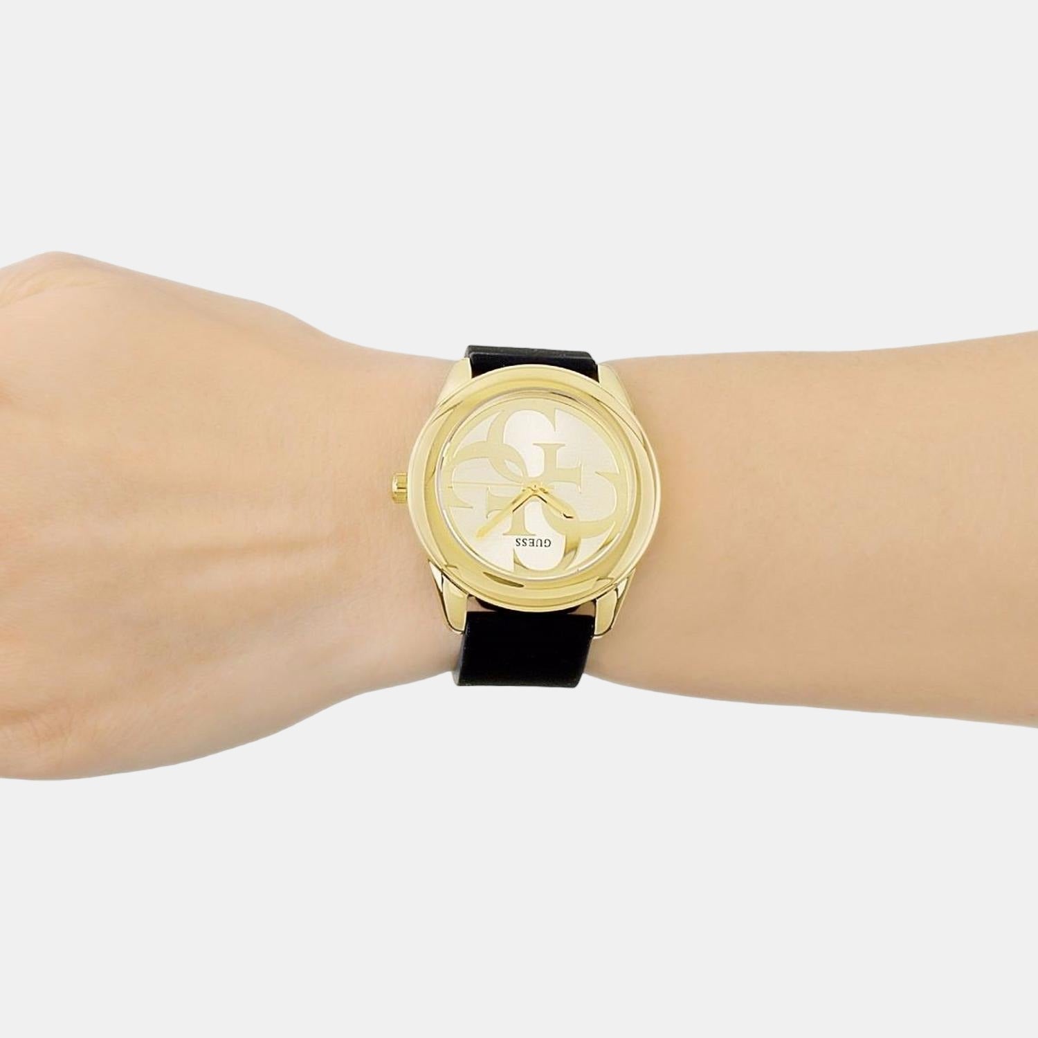 G twist Women Quartz Gold Dial Analog Silicone Watch W0911L3