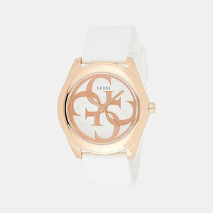 G twist Women Quartz White Dial Analog Silicone Watch W0911L5