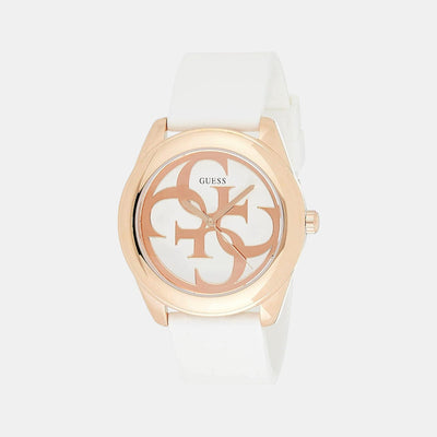 G twist Women Quartz White Dial Analog Silicone Watch W0911L5