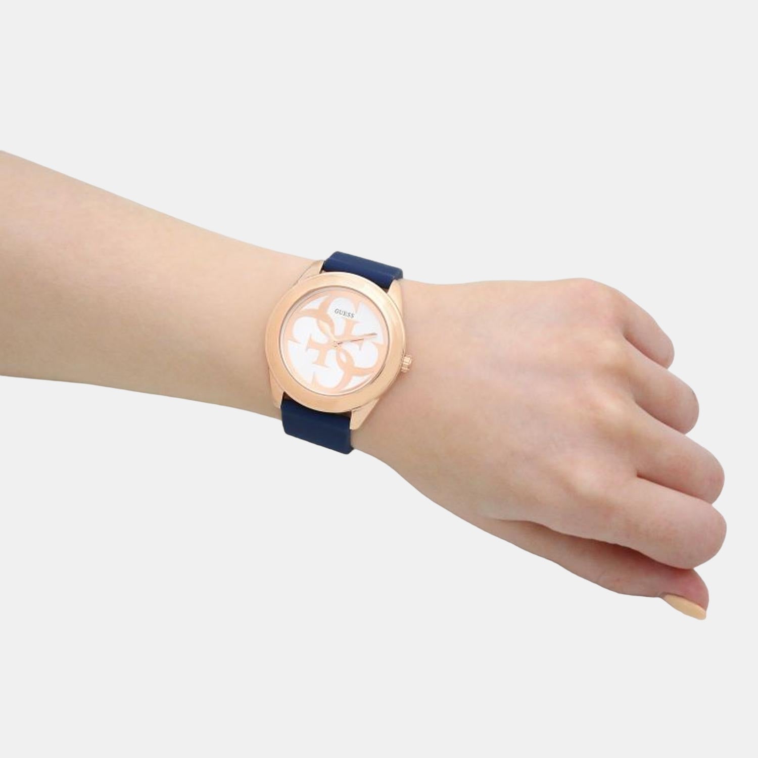 G Twist Women Quartz White Dial Analog Silicone Watch W0911L6