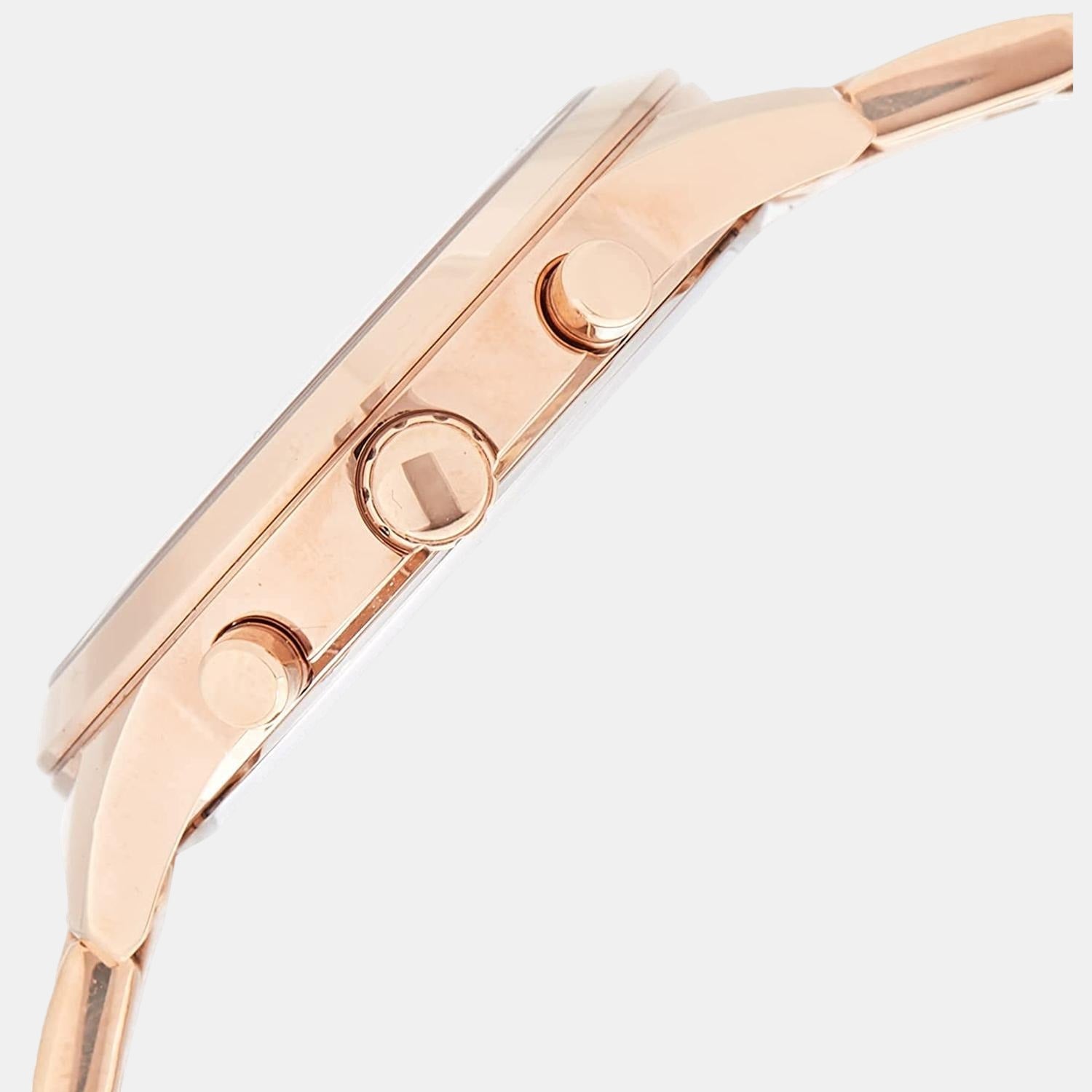 Guess Dress Women Quartz Rose Gold Dial Chronograph Stainless Steel Watch W1070L3