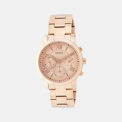 Guess Dress Women Quartz Rose Gold Dial Chronograph Stainless Steel Watch W1070L3
