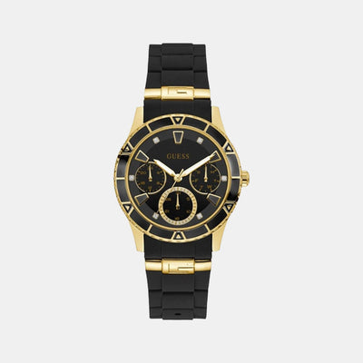 Guess Sport Women Quartz Black Dial Chronograph Silicone Watch W1157L1