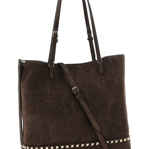 Valentino Garavani Rockstud Medium Suede Shoulder Bag