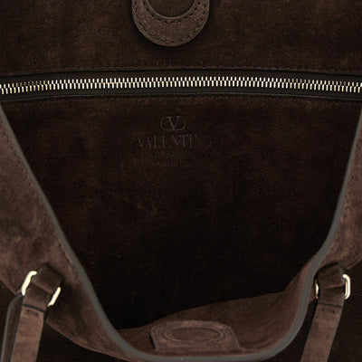 Valentino Garavani Rockstud Medium Suede Shoulder Bag
