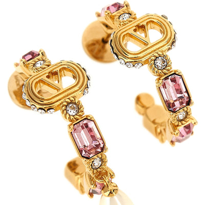 Valentino Garavani Ovalette Earrings With Rhinestones