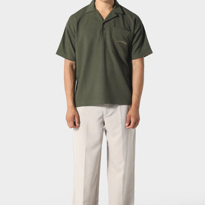 Pas De Monaco Waffle Khaki Polo Shirt