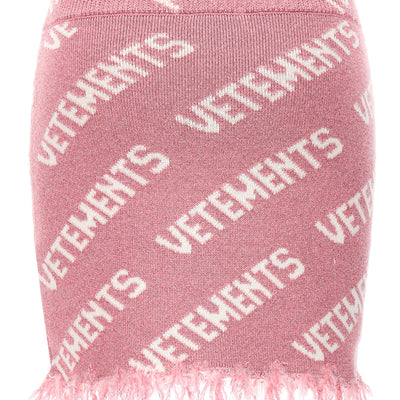 Vetements Iconic Lurex Monogram Skirt