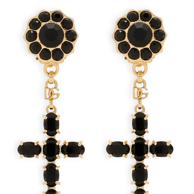 Dolce & Gabbana Cross Pendant Earrings