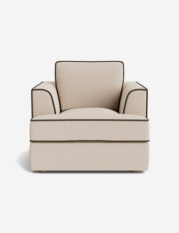 Talc Performance Linen/Olive Performance Linen