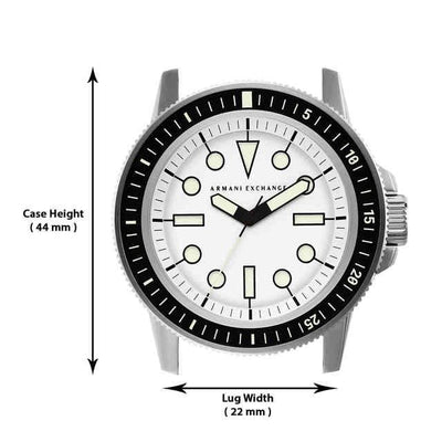 Armani Exchange Leonardo White Dial Men 44mm