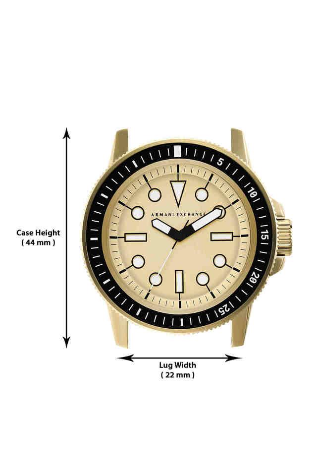 Armani Exchange Leonardo  Gold Dial Men 44mm