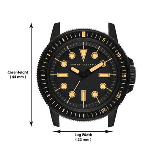 Armani Exchange Leonardo Black Dial Men 44mm