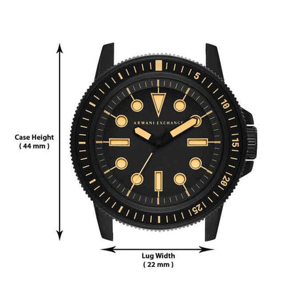 Armani Exchange Leonardo Black Dial Men 44mm