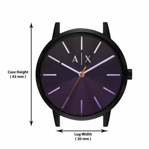 Armani Exchange Dress Black Dial Men 44mm