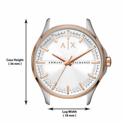 Armani Exchange Lady Hampton Silver Dial Women 36mm