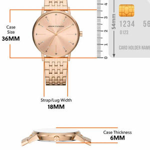 Armani Exchange Analog Rose Gold Dial Women 36mm