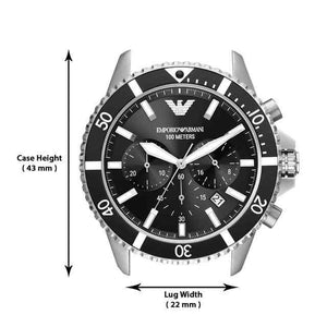 Emporio Armani Diver Black Dial Men 43mm
