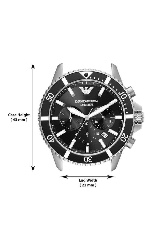 Emporio Armani Diver Black Dial Men 43mm