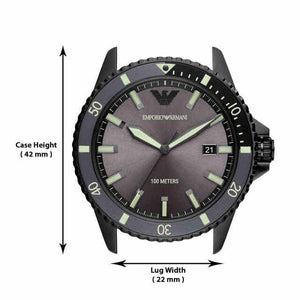 Emporio Armani Diver Grey Dial Men 42mm