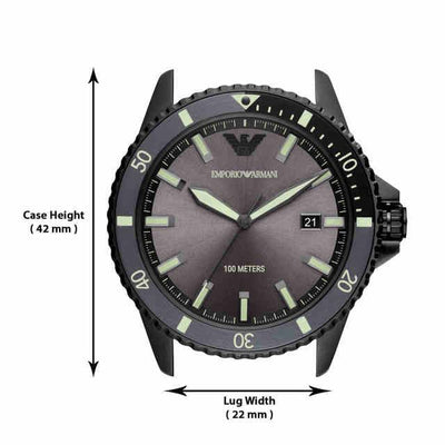 Emporio Armani Diver Grey Dial Men 42mm