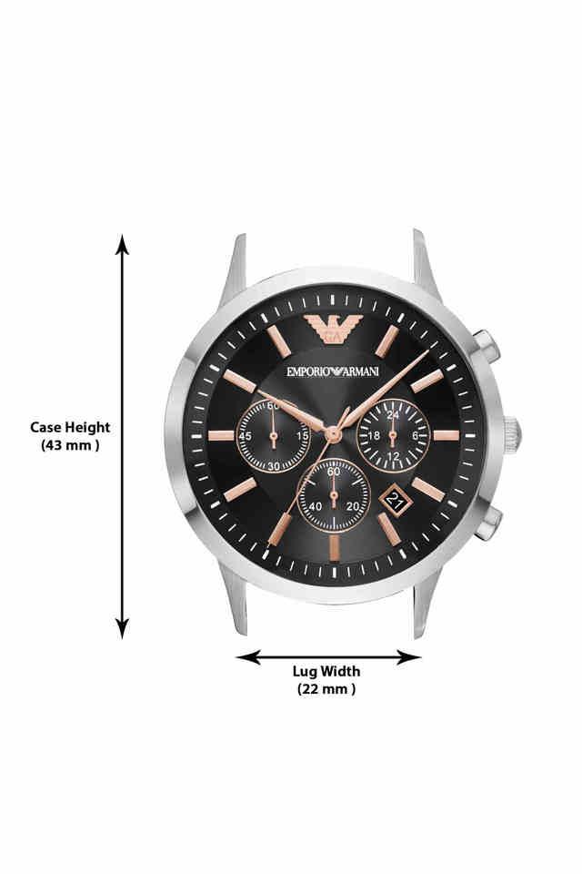 Emporio Armani Renato Black Dial Men 32mm