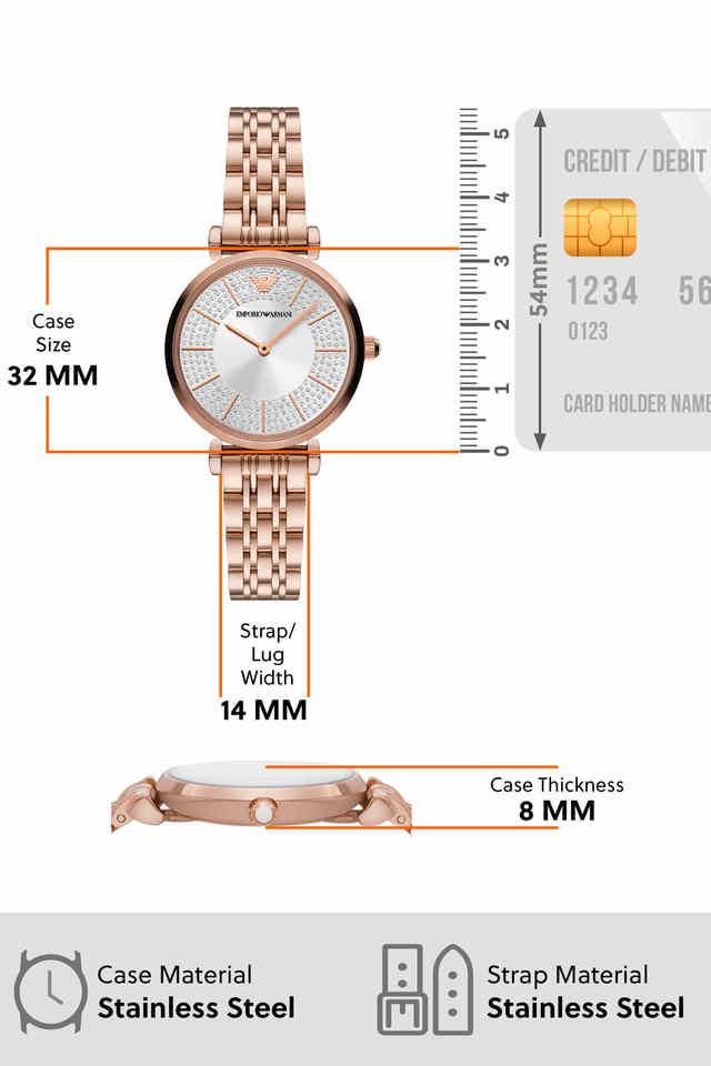 Emporio Armani Gianni T-Bar Silver Dial Women 32mm