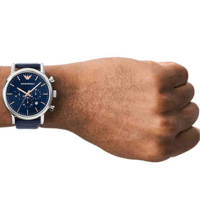 Emporio Armani Luigi Chrono Blue Dial Men 46mm