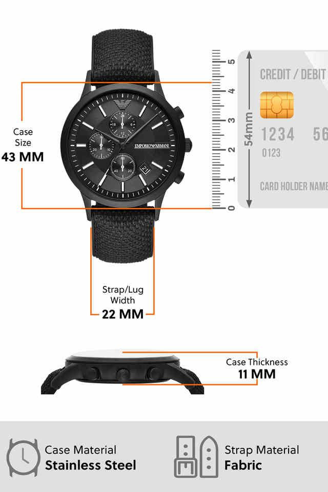 Emporio Armani Renato Black Dial Men 43mm