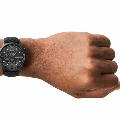 Emporio Armani Renato Black Dial Men 43mm