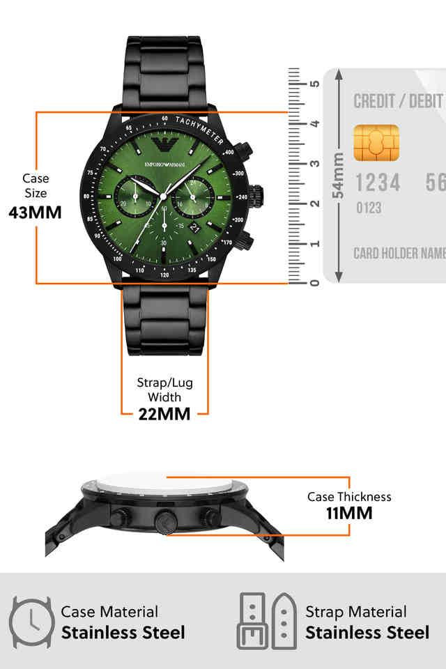 Emporio Armani Mario Black Dial Men 43mm