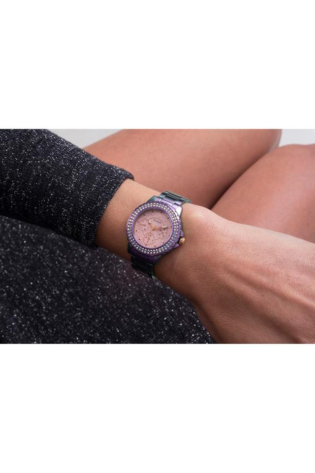 Guess Crown Jewel Purple Dial Women 36mm