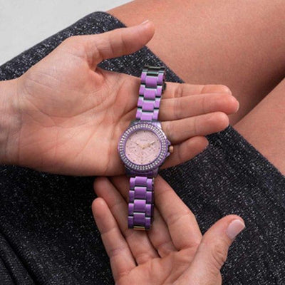 Guess Crown Jewel Purple Dial Women 36mm